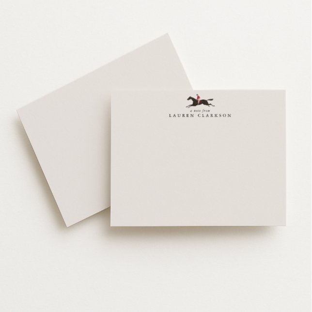 Vintage Horse Rider Logo Note Card (Creator Uploaded)