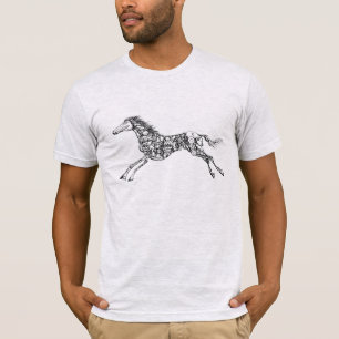 Vintage Horse Running Mechanics illustration T-Shirt
