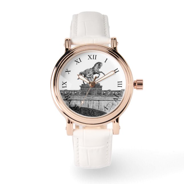 Vintage horse sculpture on Anichkov bridge Watch (Front)