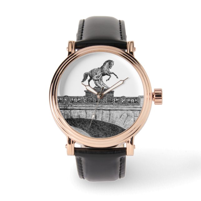 Vintage horse sculpture on Anichkov bridge Watch (Front)