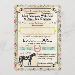 Vintage Horse Show Poster Wedding Invitation