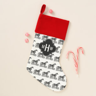 Vintage Horse Standing Christmas Stocking
