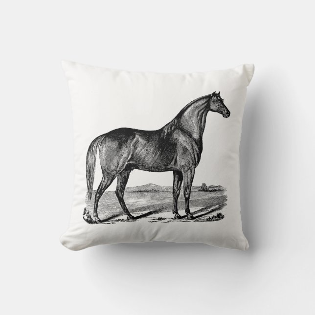 Vintage Horse Standing Cushion (Front)