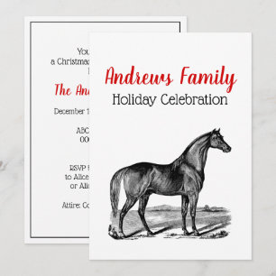 Vintage Horse Standing Invitation