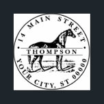 Vintage Horse Standing Name Return Address Self-inking Stamp<br><div class="desc">Vintage Horse Drawing ==========

2017 ©ItsMyPartyDesigns All rights reserved</div>