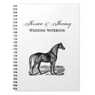 Vintage Horse Standing Spiral Notebook