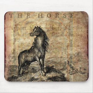 Vintage Horse Thoroughbred and Arabian Horses Mouse Pad