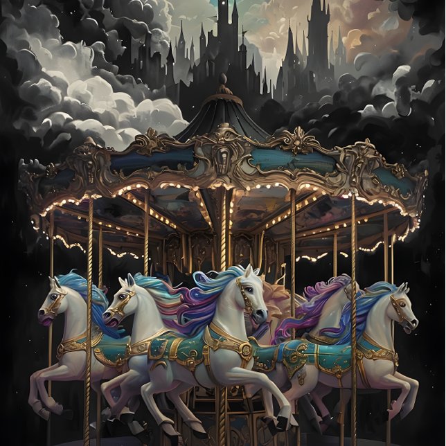 Vintage horses Carousel Decoupage paper.  Tissue Paper (Creator Uploaded)