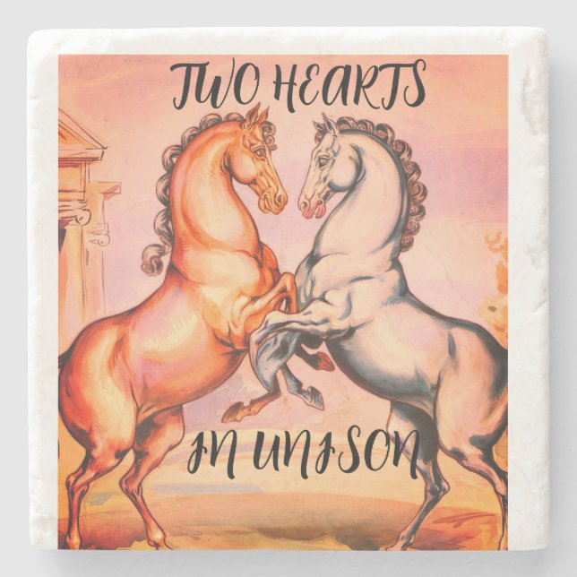 Vintage Horses Romantic Coasters (Front)