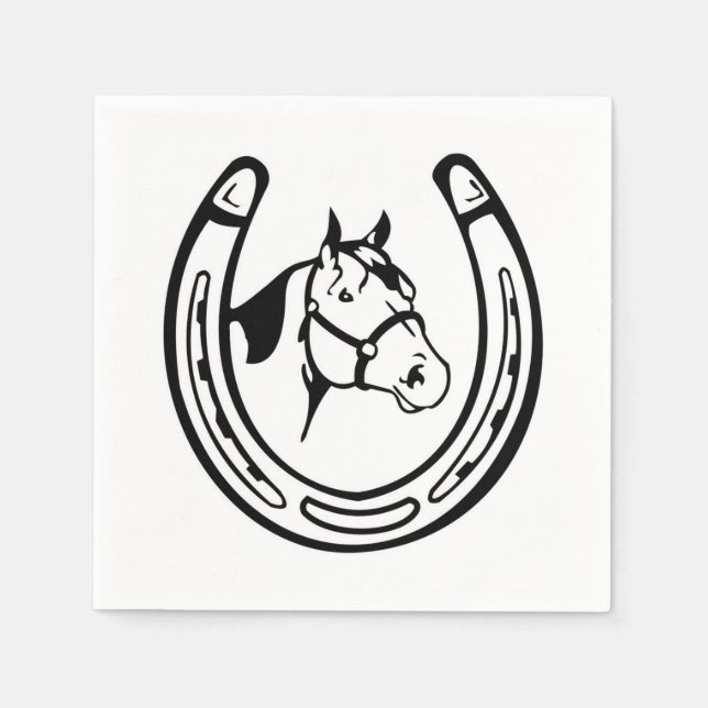 Vintage Horseshoe Napkin (Front)