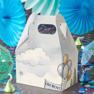 Vintage Hot Air Balloon Baby Shower Favour Box