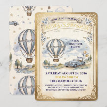 Vintage Hot Air Balloon Baby Shower