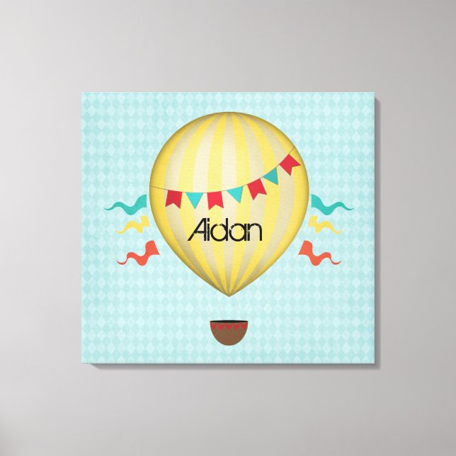 Vintage Hot Air Balloon Canvas Print (Front)