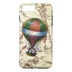 Vintage Hot Air Balloon Floats on Zodiac Sky Case-Mate iPhone Case