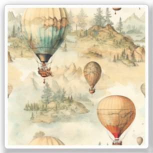 Vintage Hot Air Balloon in a Serene Landscape (4)