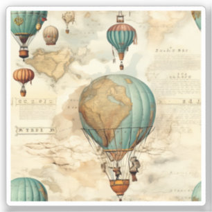Vintage Hot Air Balloon in a Serene Landscape (5)