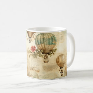 Vintage Hot Air Balloon in a Serene Landscape (9) Coffee Mug