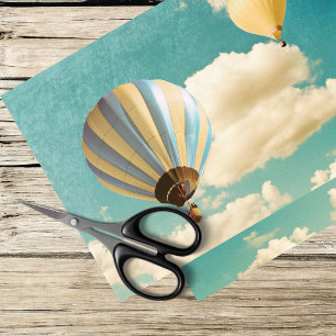 vintage hot air balloon tissue paper