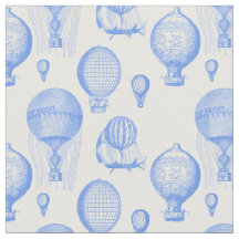 Vintage Hot Air Balloons in Cornflower Blue
