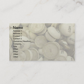 Vintage Hot and Cold Porcelain Knobs Business Card