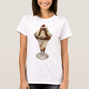 Vintage Hot Fudge Ice Cream Sundae Desserts T-Shirt