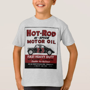 Vintage Hot-Rod Motor Oil tin can design T-Shirt