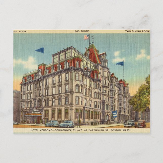 Vintage Hotel, Boston, Massachusetts Postcard (Front)