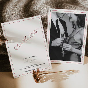 Vintage Hotel Old Money Save the Date Invitation