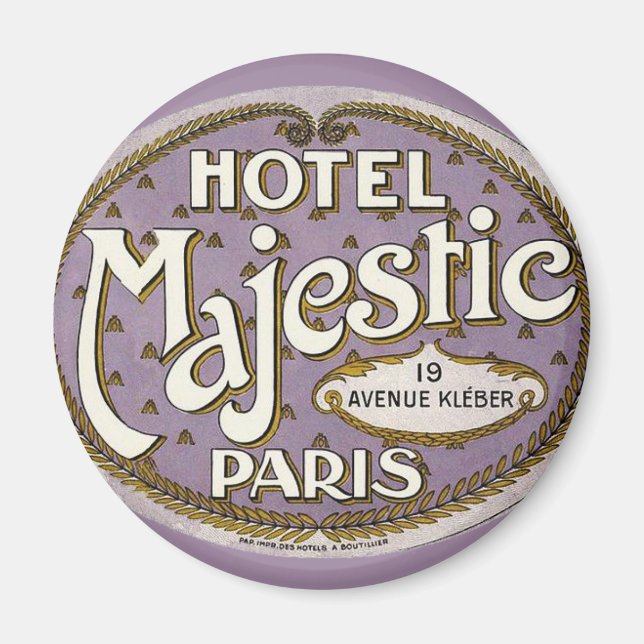 Vintage Hotel Paris, France Magnet (Front)