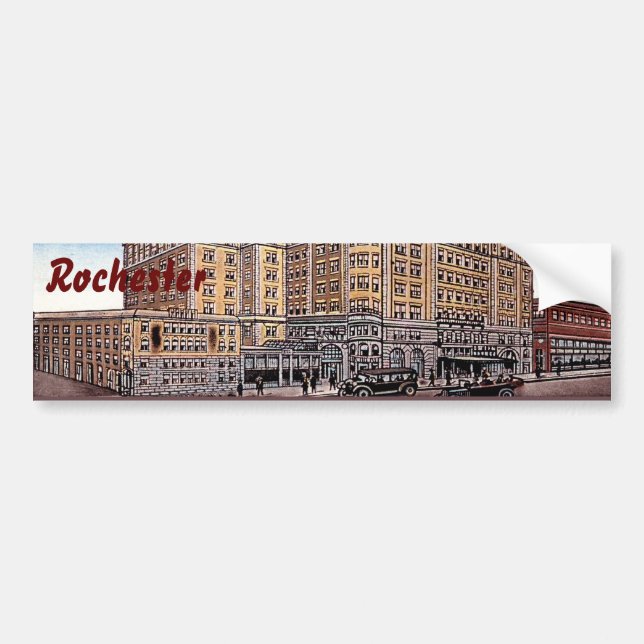Vintage Hotel Seneca Rochester NY Bumper Sticker (Front)