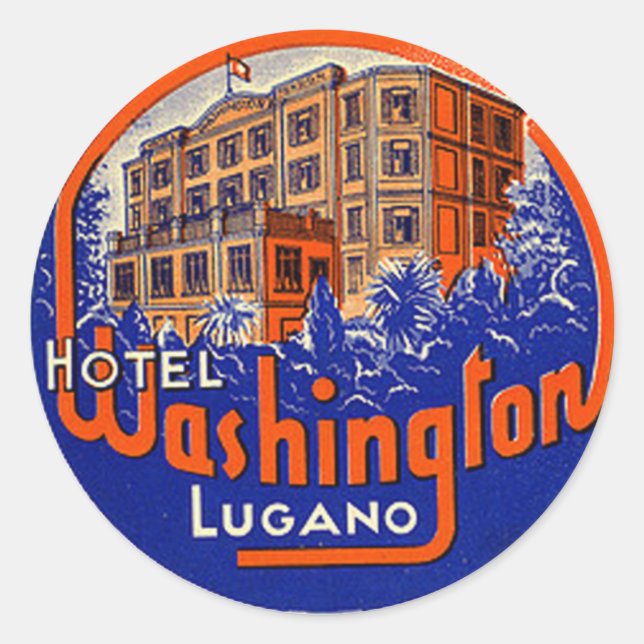 Vintage Hotel & Travel Sticker (Front)