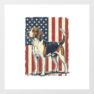 Vintage Hound Dog Patriotic Flag Vector Shirt Desi