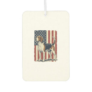 Vintage Hound Dog Patriotic Flag Vector Shirt Desi Car Air Freshener