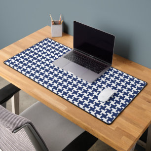 Vintage Houndstooth Pattern Desk Mat