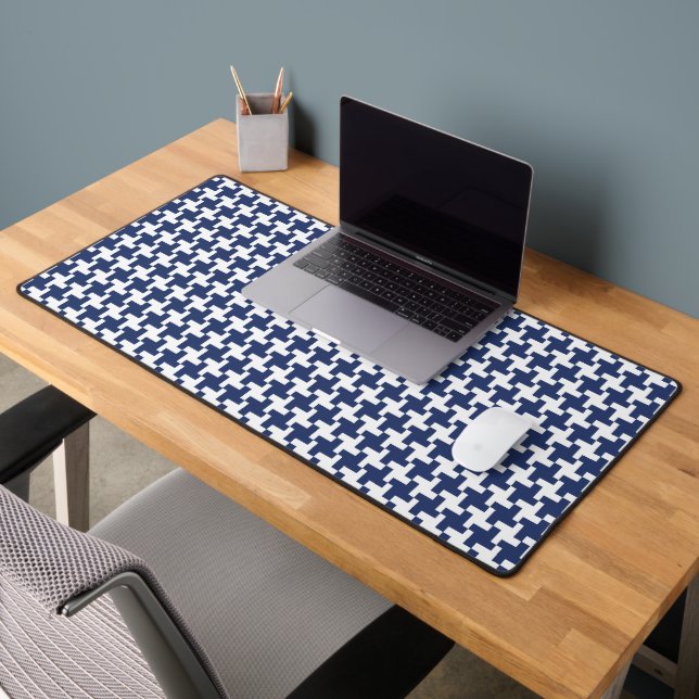 Vintage Houndstooth Pattern Desk Mat (Office 2)