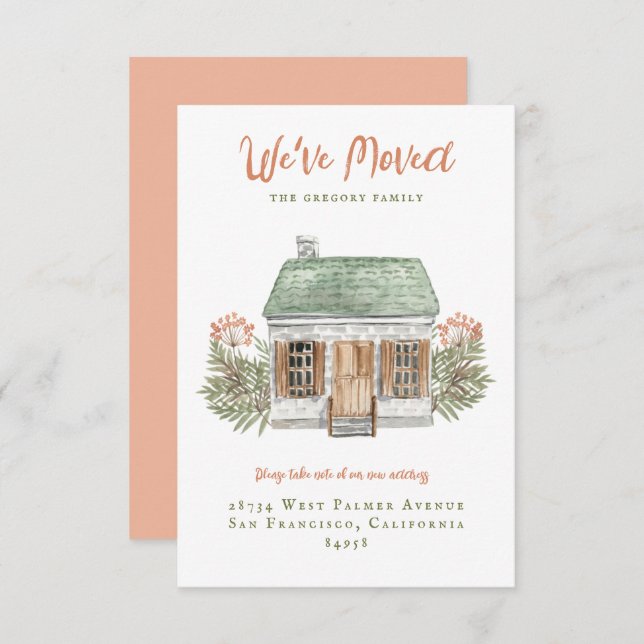 Vintage House Moving Announcement  (Front/Back)