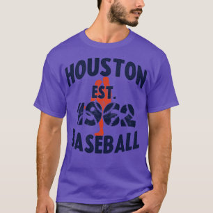 Vintage Houston Baseball Est 1962 Baseball Pitcher T-Shirt