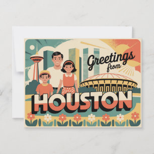 Vintage Houston Postcard   Greetings from Houston
