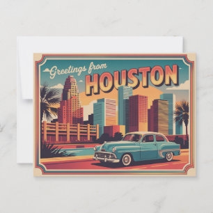 Vintage Houston Postcard   Greetings from Houston