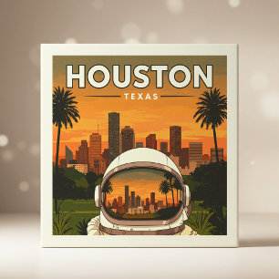 Vintage Houston Texas Tile
