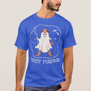 Vintage Howdy Halloween Boo Ghosts Pumpkin Bats Co T-Shirt