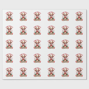 Vintage Howdy Honey Easter Highland Cow Cute Bunny Wrapping Paper