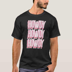 Vintage Howdy Rodeo Cowgirl Western Style Country  T-Shirt