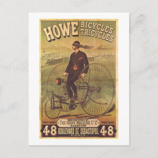 Vintage Howe Bicycles and Tricycles Ad Postcard