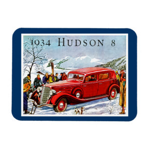 Vintage Hudson Automobile Ad Magnet