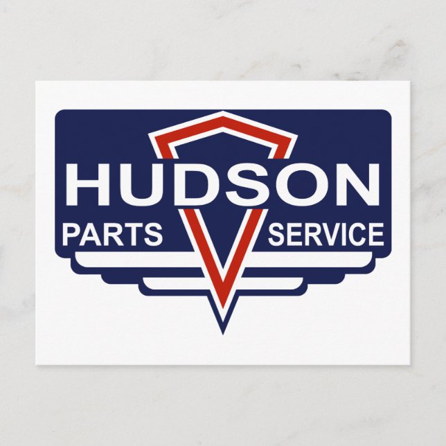 Vintage Hudson parts sign Postcard (Front)