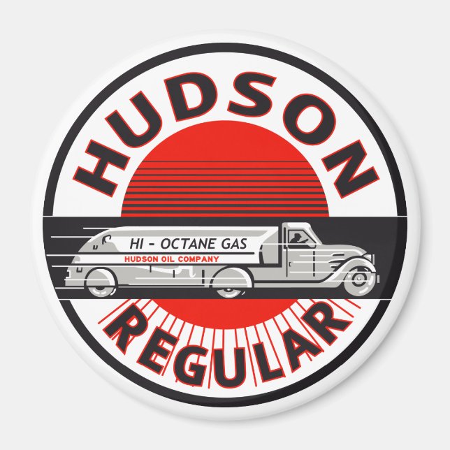 Vintage Hudson Regular gasoline sign Magnet (Front)