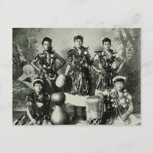Vintage Hula Portait Postcard