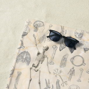 Vintage Human Anatomy for Doctor Beach Towel