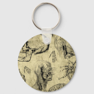 Vintage Human Anatomy Key Ring